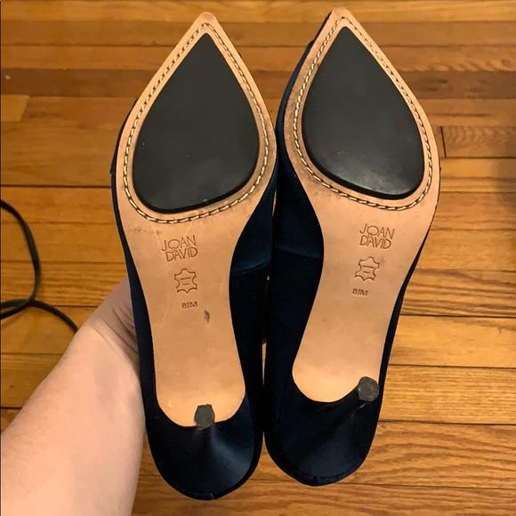 Blue Dress Heels with Leather Sole - Picture 4 of 4